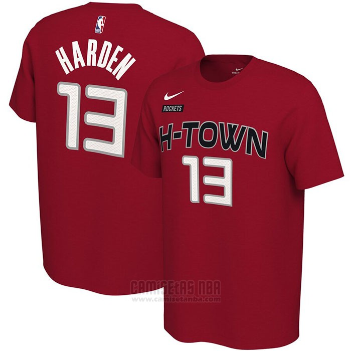 Camiseta Manga Corta James Harde Houston Rockets Rojo